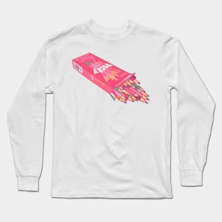 Strawberry Pocky Colored Pencil Box Long Sleeve T-Shirt